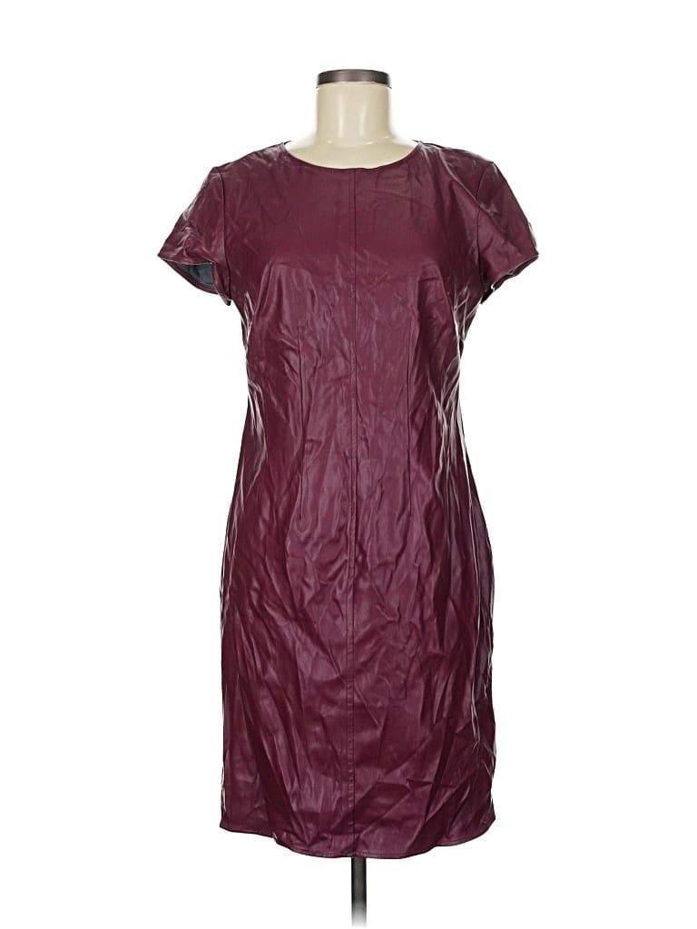 Pre-owned Vince Camuto Casual Dress In Burgundy