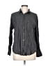 Mudd 100% Rayon Gray Long Sleeve Button-Down Shirt Size L - photo 1