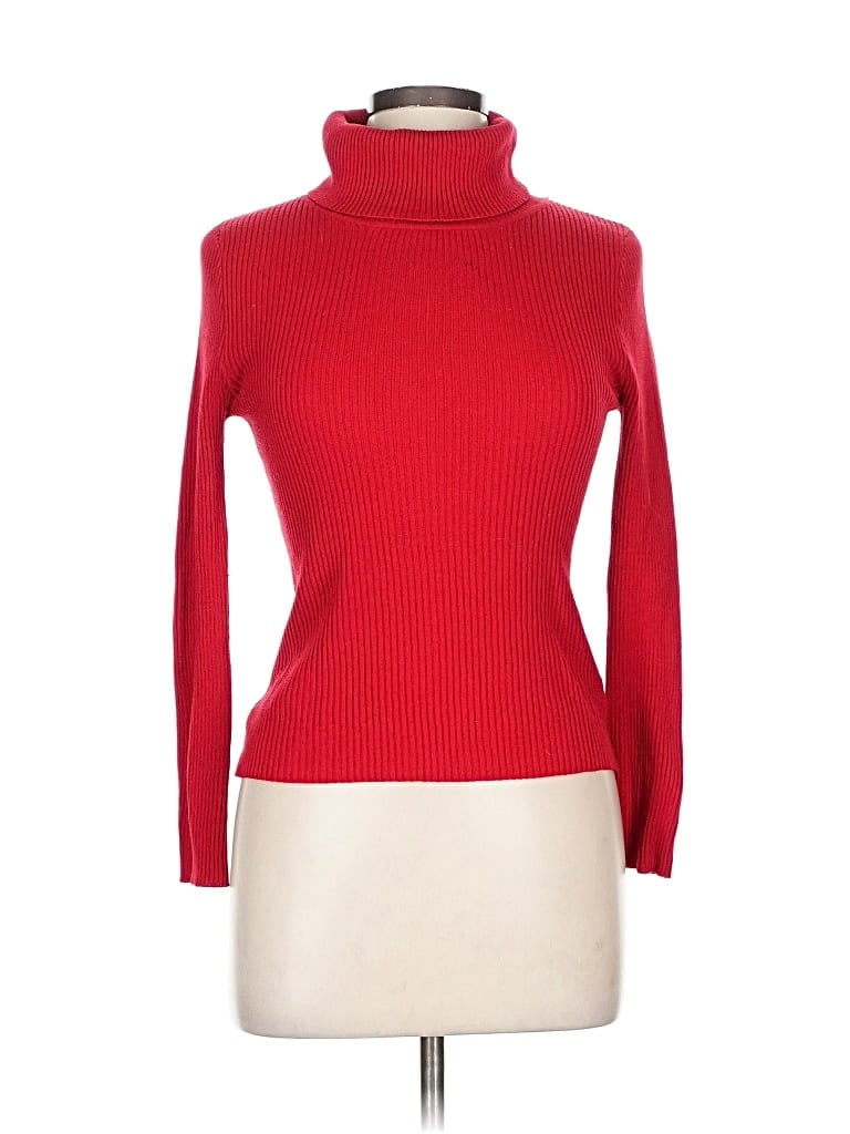 Pre-owned Assorted Brands Turtleneck Sweater In Red