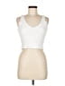 Aqua 100% Polyester White Sleeveless Top Size M - photo 1