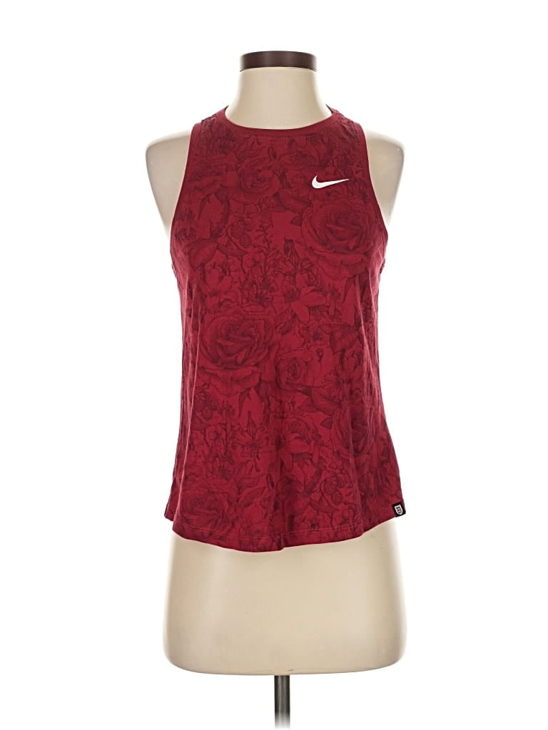 Pre-owned Nike Active Tank Top In Burgundy