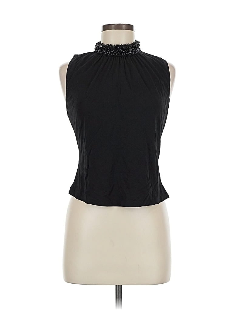 Pre-owned Talbots Sleeveless Blouse In Black