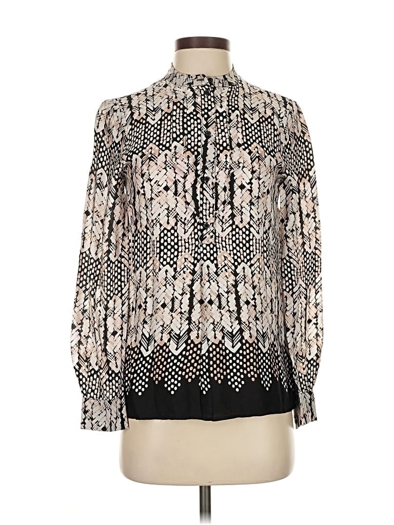 Pre-owned Reiss Long Sleeve Blouse In White