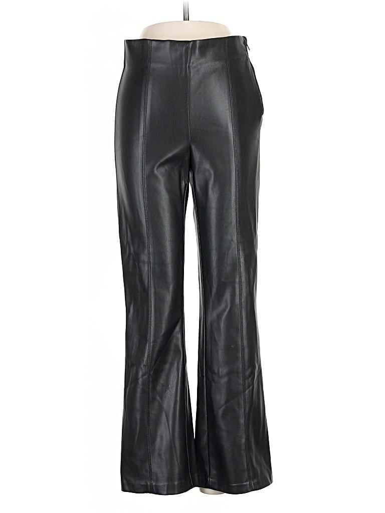 Pre-owned Zara Faux Leather Pants In Black
