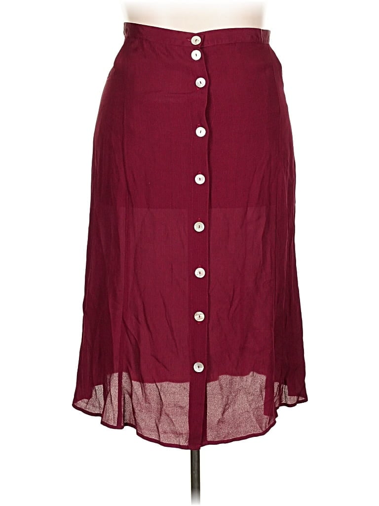Pre-owned Loco Lindo Casual Skirt In Burgundy