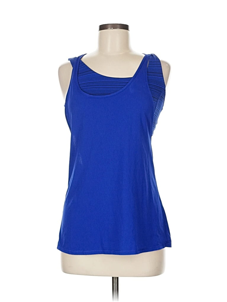 Pre-owned Lululemon Athletica Tank Top Blue Strapless Neckline Tops