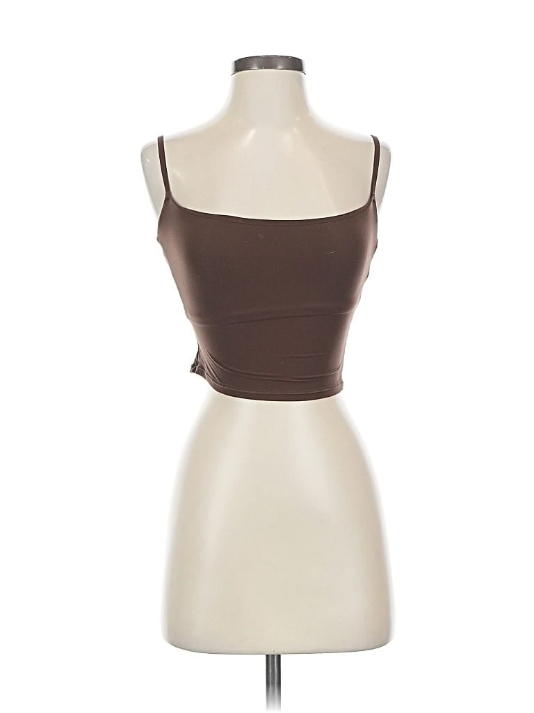 Pre-owned Skims Tank Top Brown Strapless Neckline Tops