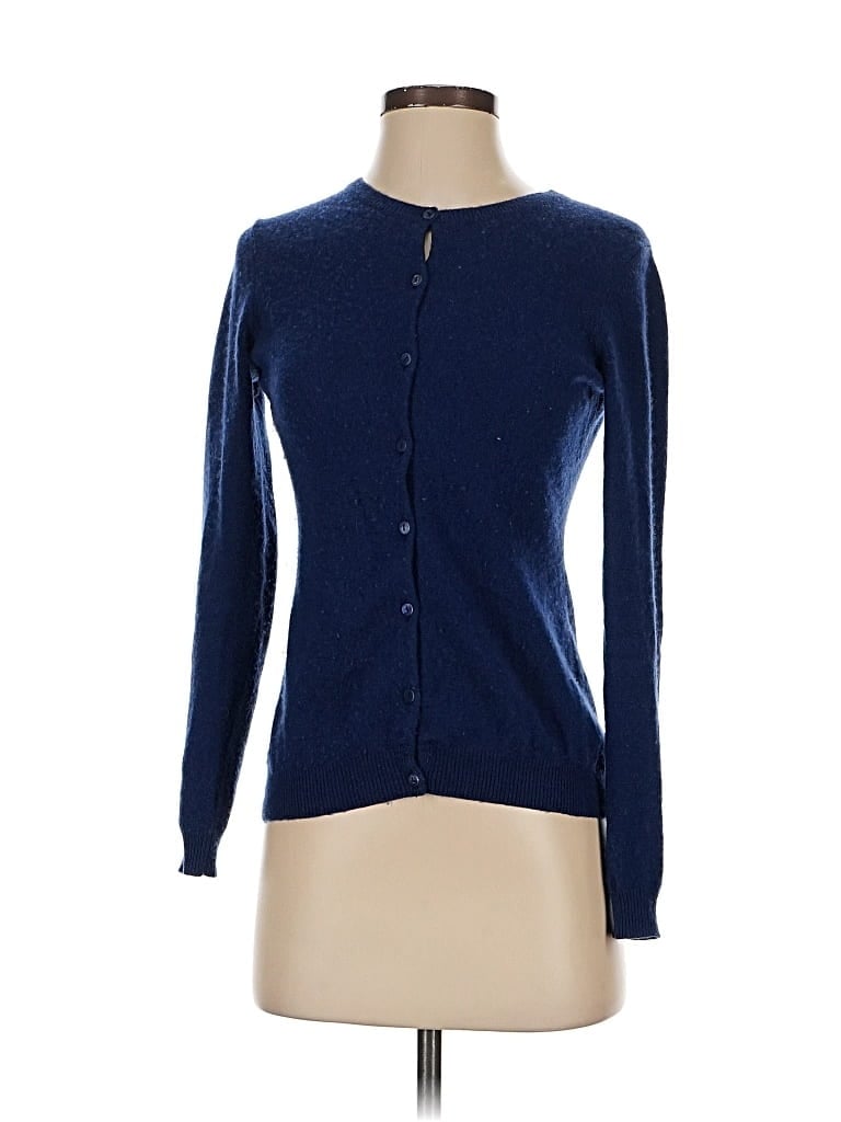 Pre-owned Barneys New York Long Sleeve Top Blue Sweetheart Neckline Tops