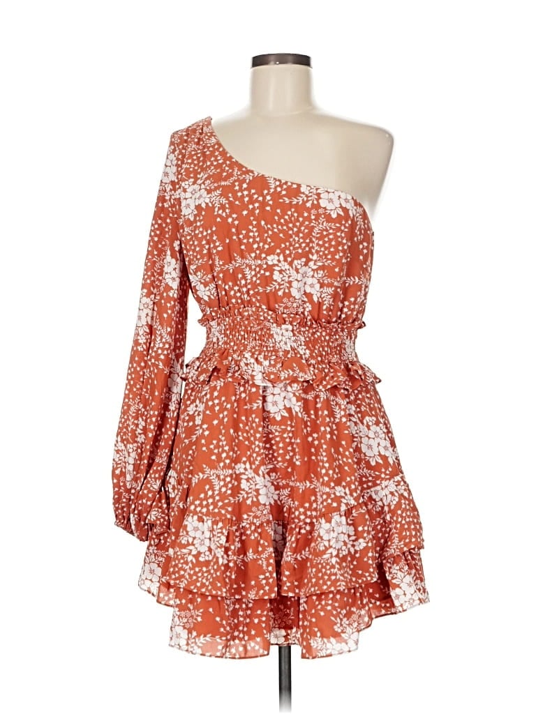 Pre-owned Here Comes The Sun Cocktail Dress In Orange