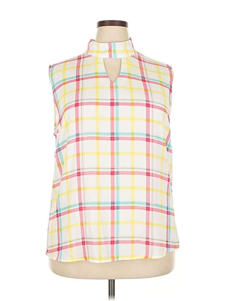 Pre-owned New York And Company Sleeveless Blouse In Yellow