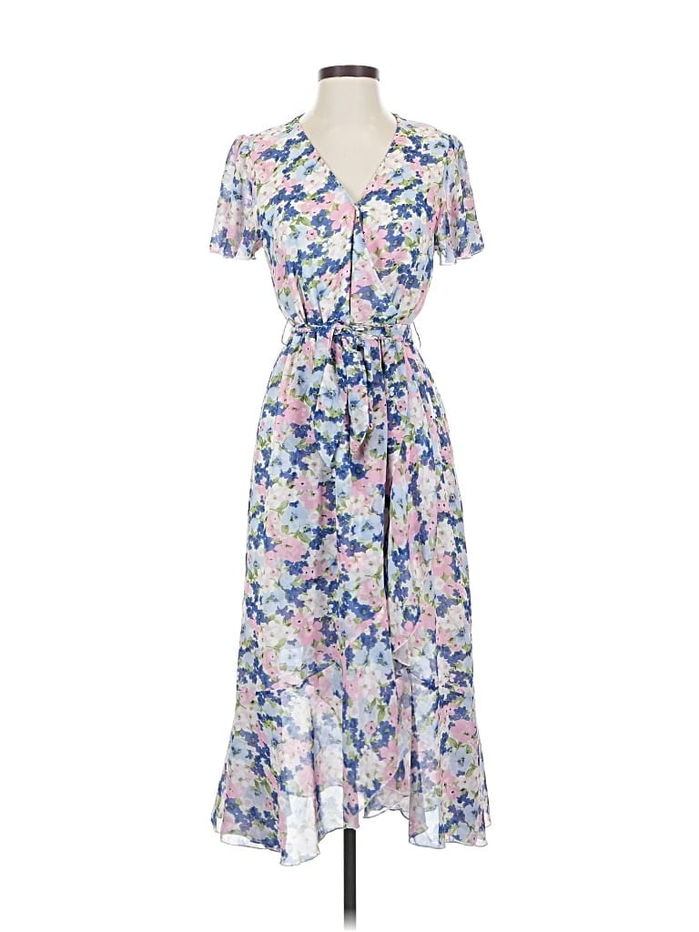 Pre-owned Angashion Casual Dress In Blue