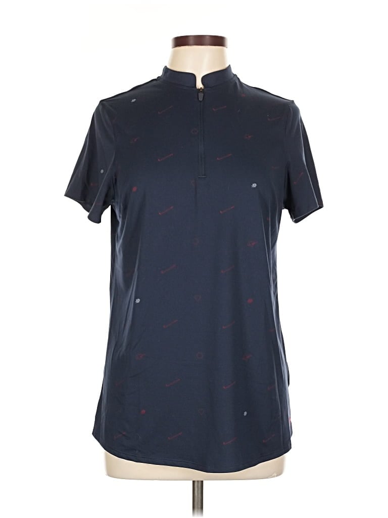 Pre-owned Puma Short Sleeve Polo Shirt In Blue