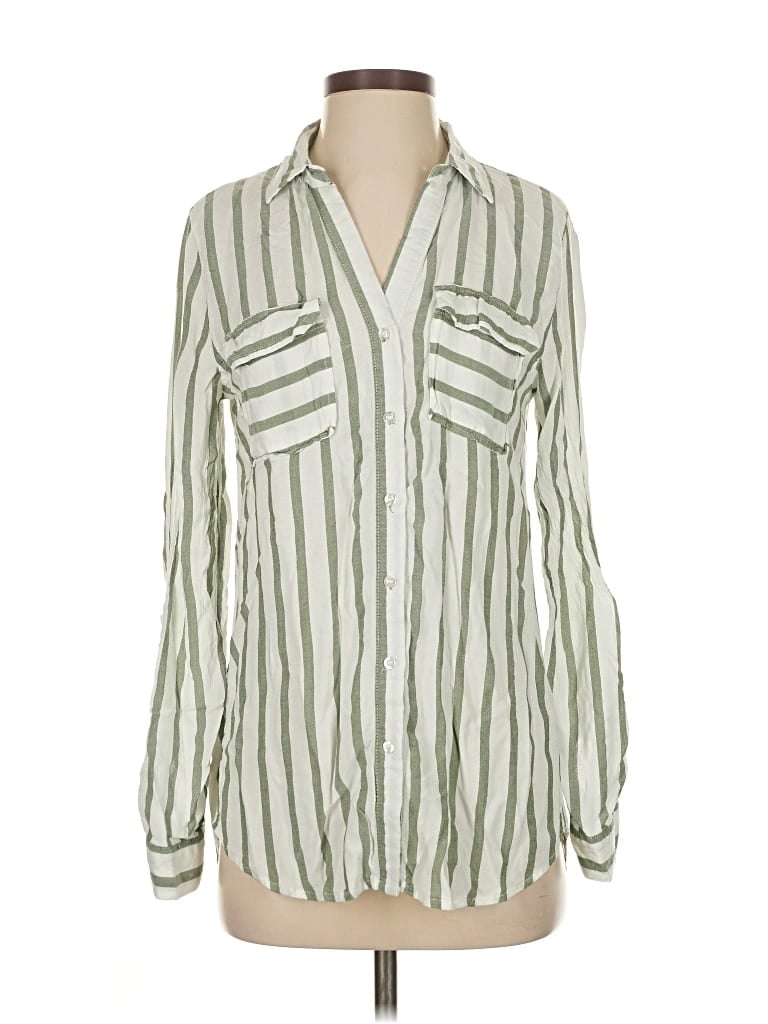 Pre-owned Sweet Wanderer Long Sleeve Blouse In Green