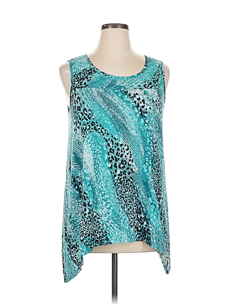 Pre-owned Dana Buchman Sleeveless T-shirt In Blue