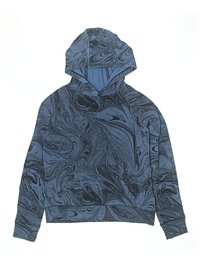 Pre-owned Athleta Kids' Pullover Hoodie In Blue