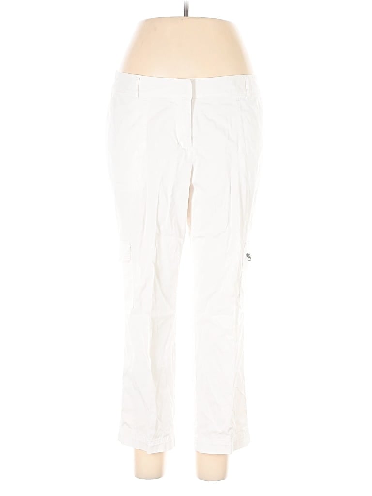 Pre-owned Jjill Cargo Pants In White