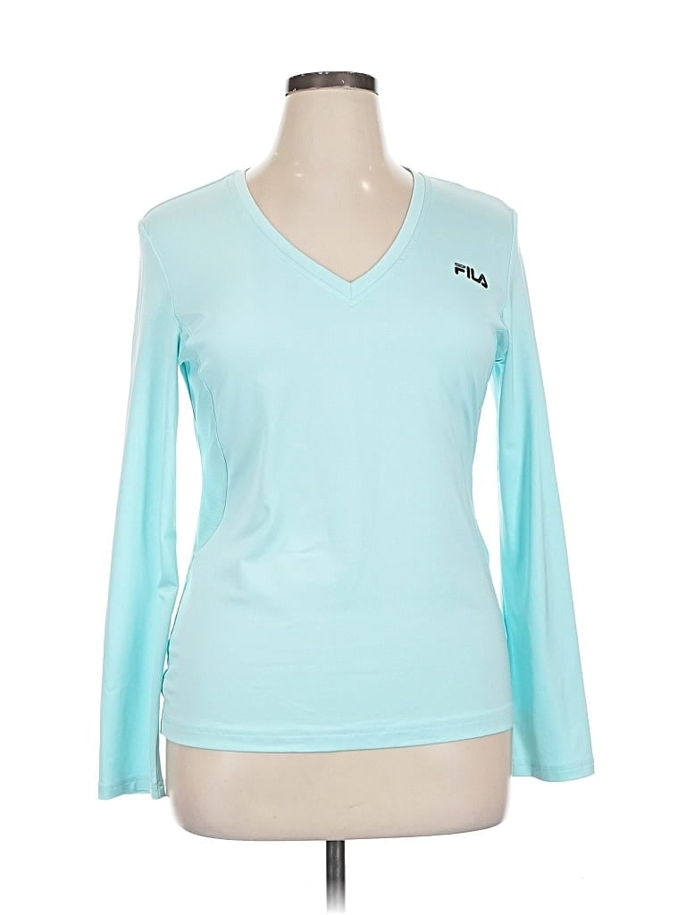 Pre-owned Fila Sport Long Sleeve T-shirt In Blue