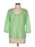 Bass Green 3/4 Sleeve Blouse Size L - photo 1