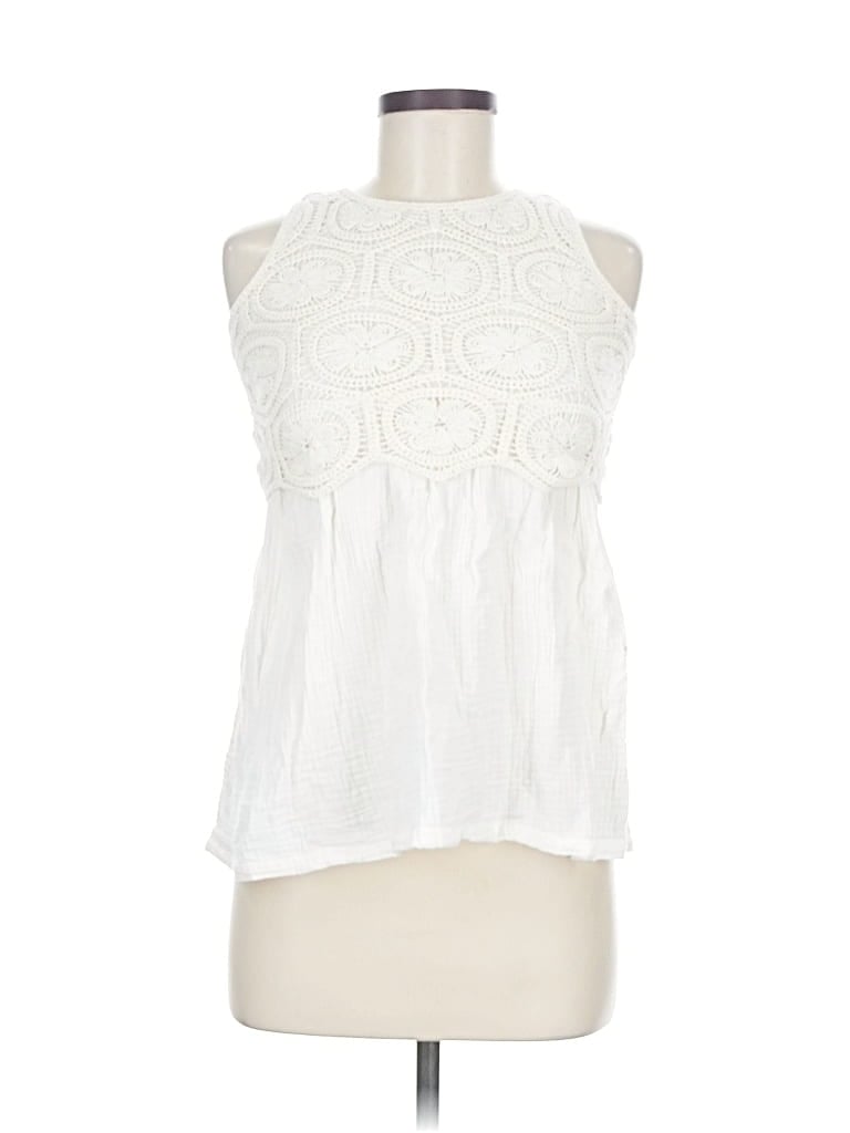 Pre-owned Primark Sleeveless Blouse In White