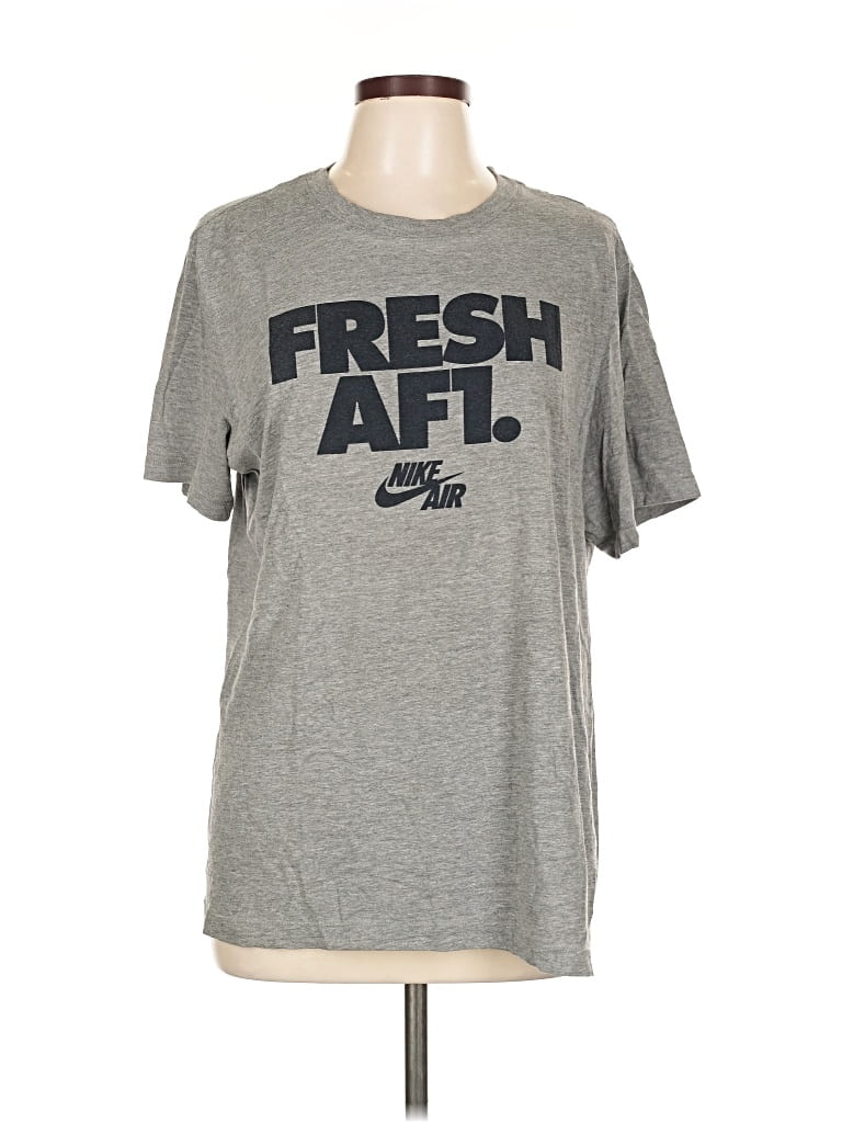 Pre-owned Nike Short Sleeve T-shirt In Gray
