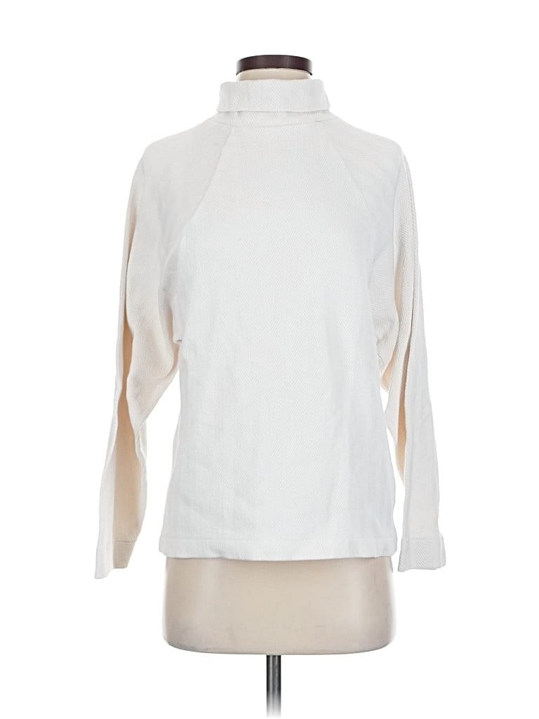 Pre-owned Madewell Turtleneck Sweater In White