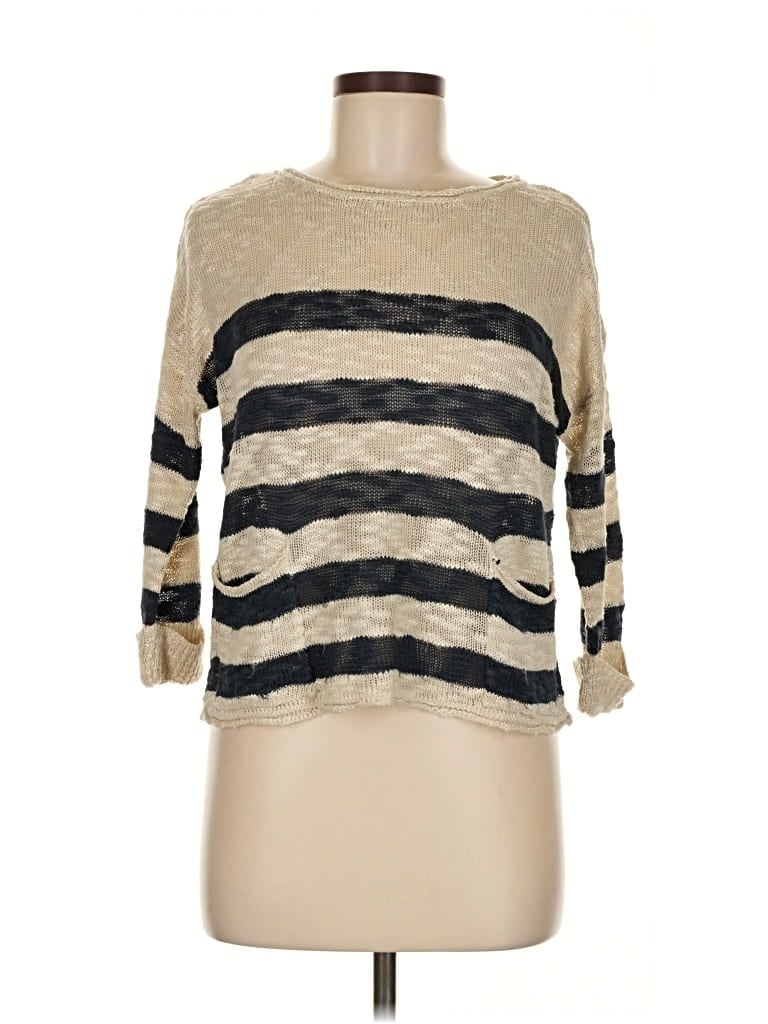 Pre-owned Pink Rose Pullover Sweater In Brown