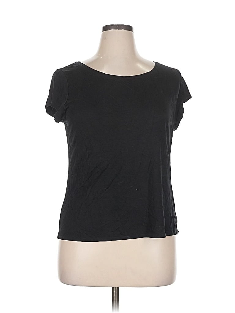 Pre-owned Eileen Fisher Short Sleeve T-shirt In Black