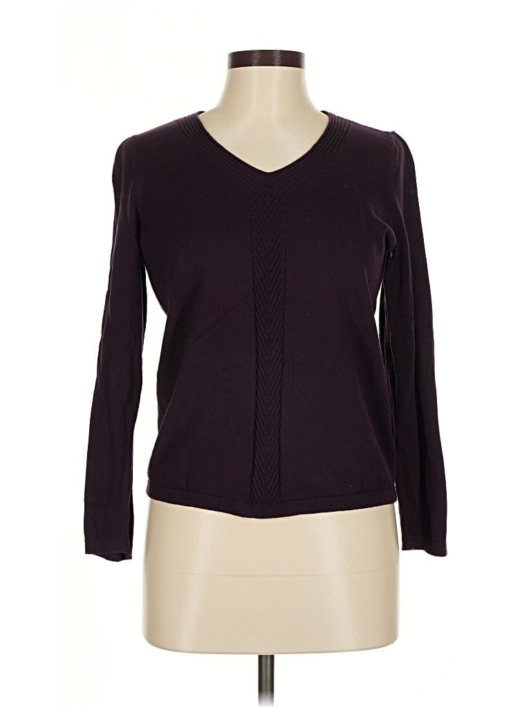 Pre-owned Talbots Outlet Cardigan Sweater In Purple