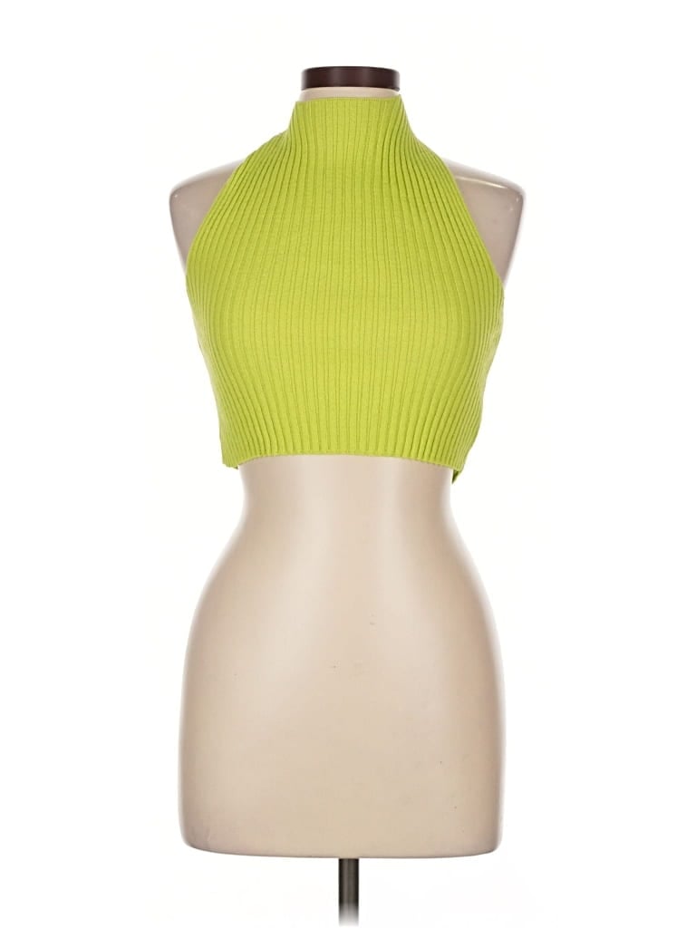 Pre-owned Nasty Gal Inc. Cardigan Sweater In Green