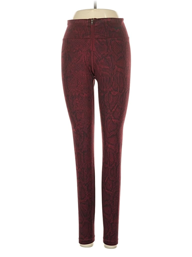 Pre-owned Nike Leggings In Burgundy