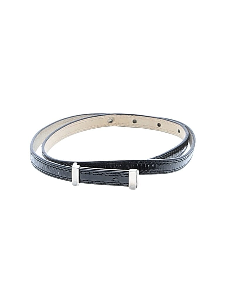 Pre-owned Assorted Brands Leather Belt In Black
