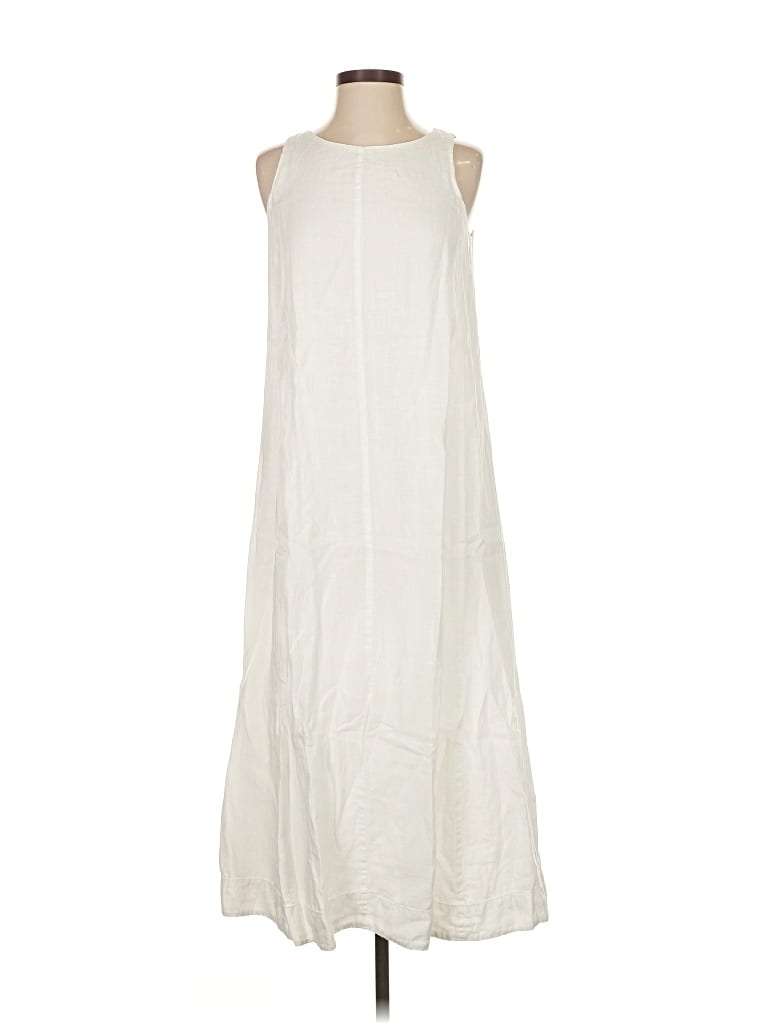Pre-owned Eileen Fisher Casual Dress In White