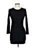 Olivaceous Solid Black Cocktail Dress Size M - photo 1