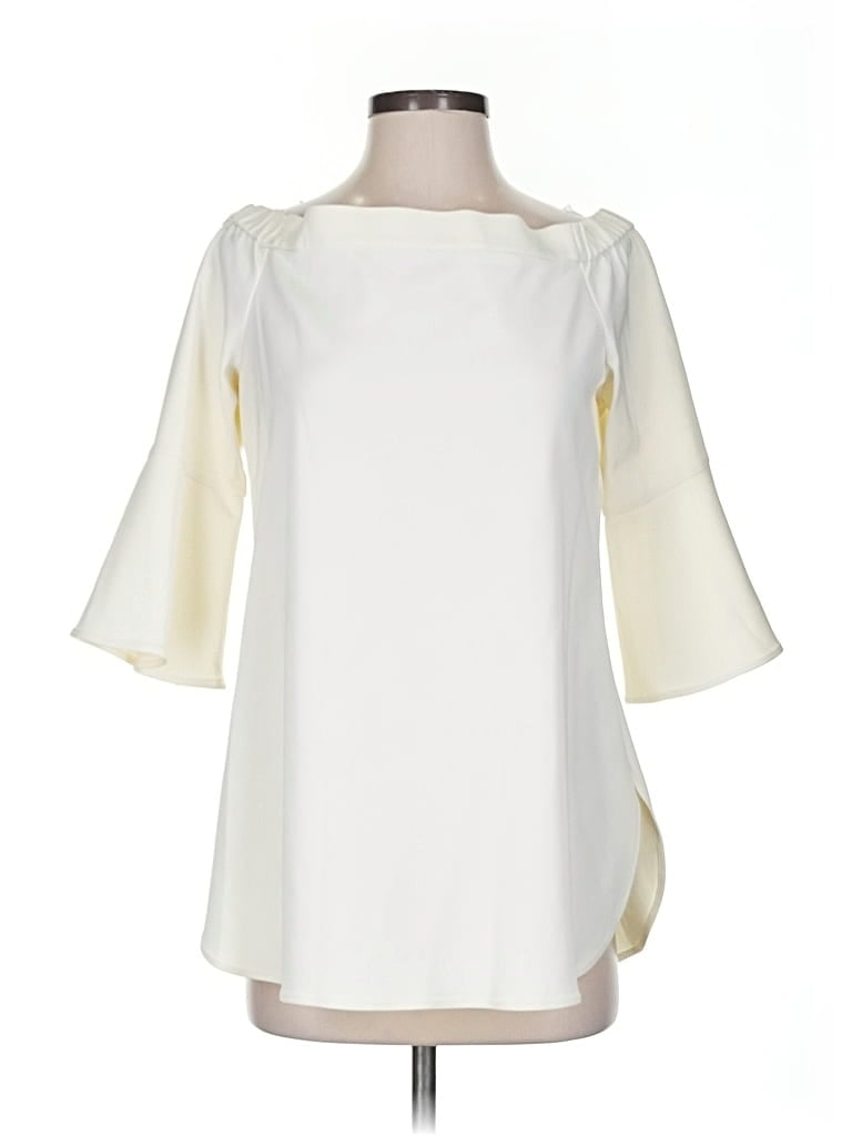 Pre-owned Tibi 3/4 Sleeve Blouse In White