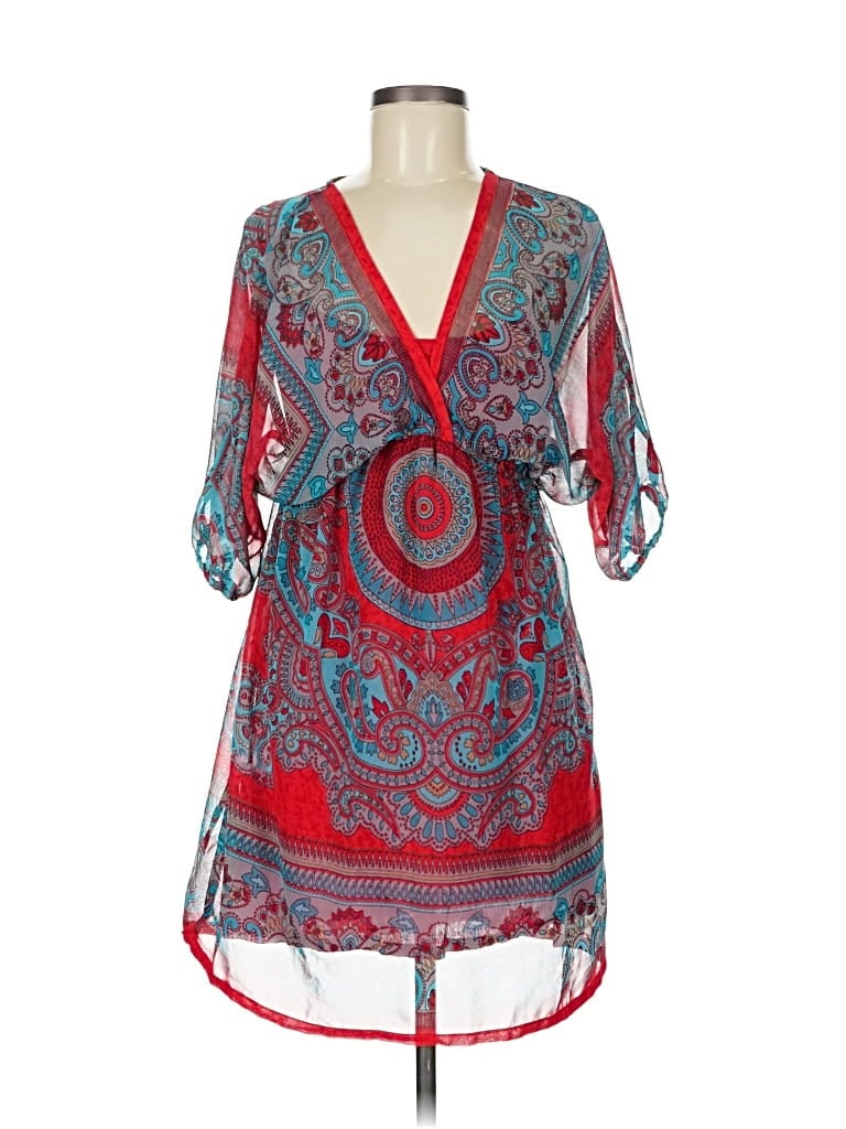 Pre-owned Angie 3/4 Sleeve T-shirt In Red