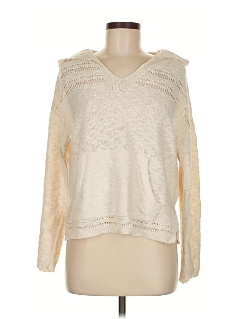 Pre-owned Lucky Brand Pullover Sweater In White