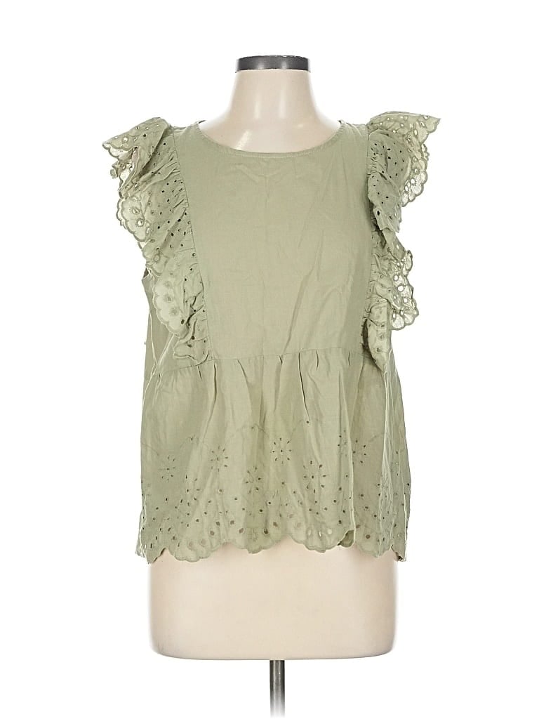 Pre-owned Mine Sleeveless Blouse In Green
