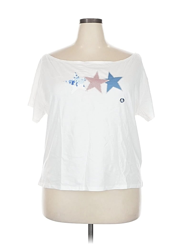 Pre-owned Hollister Short Sleeve T-shirt In White