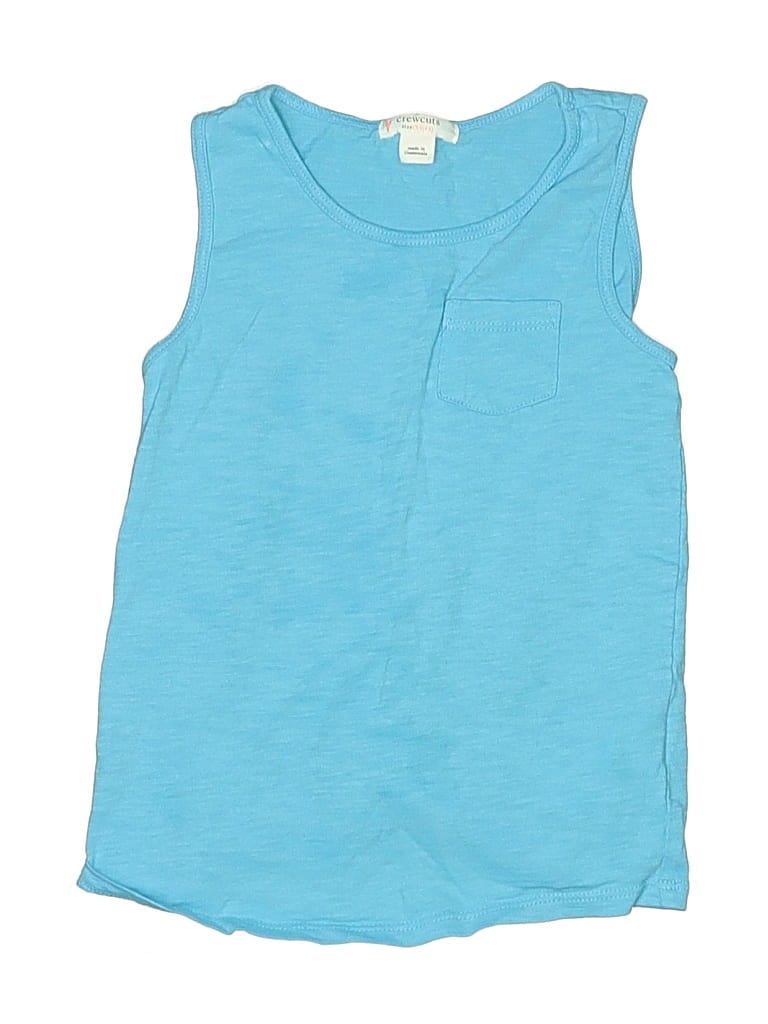 Pre-owned Crewcuts Kids' Sleeveless T-shirt In Blue