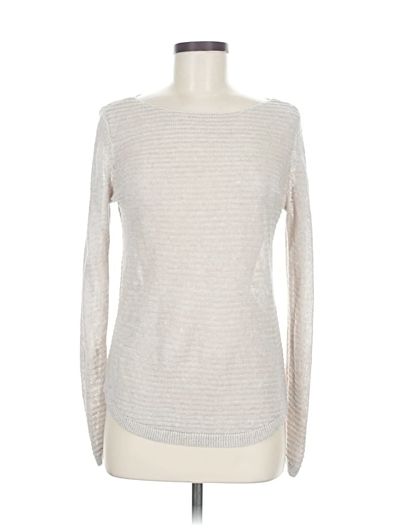 Pre-owned Tahari Pullover Sweater In White