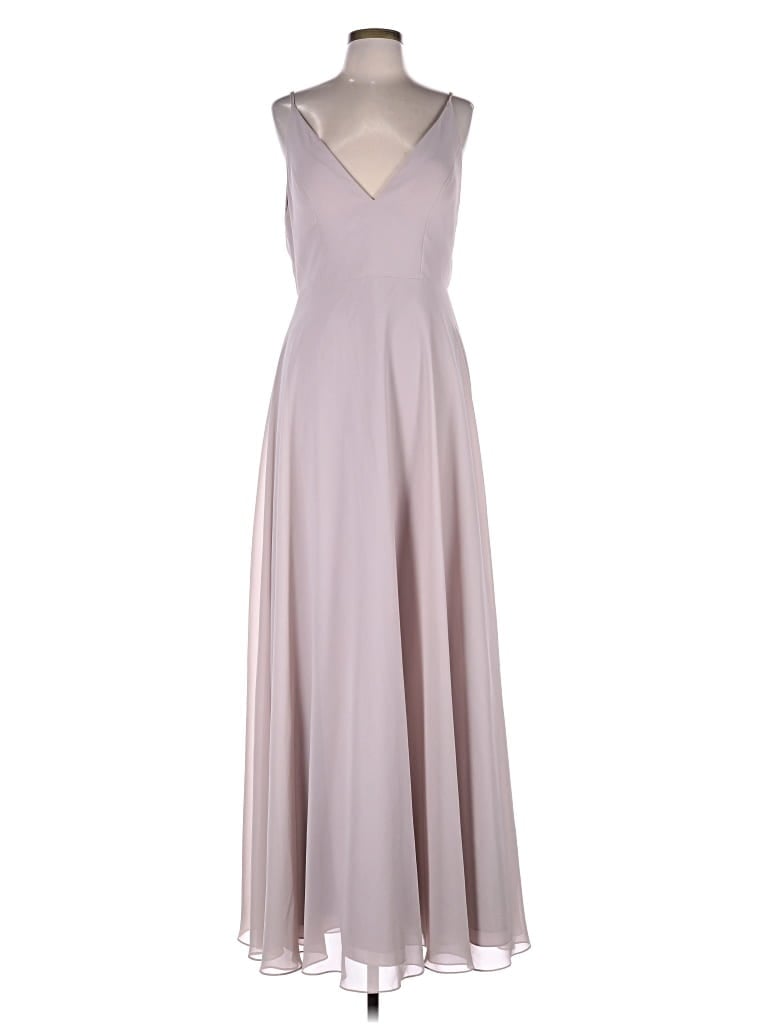 Pre-owned Jenny Yoo Collection Cocktail Dress In Gray
