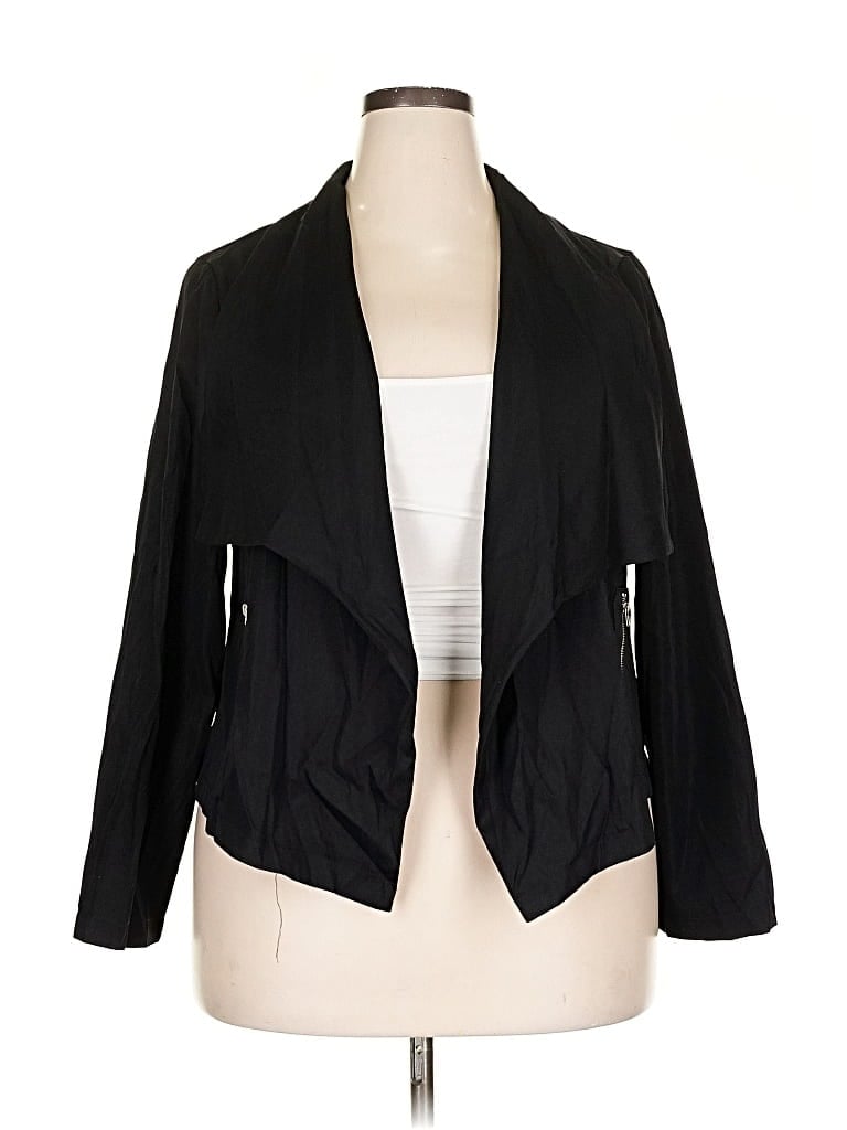 Pre-owned Shein Curve Cardigan Sweater In Black