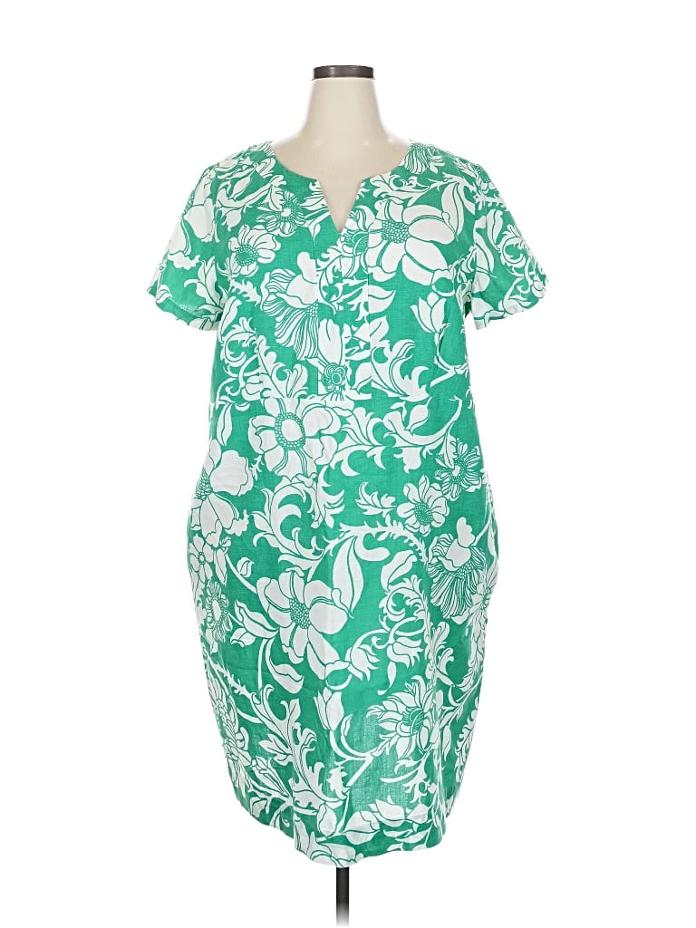 Pre-owned Talbots Casual Dress In Green