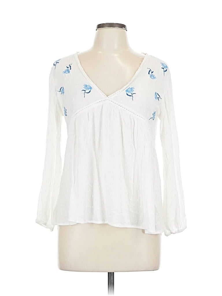 Pre-owned Amaryllis 3/4 Sleeve Blouse In White
