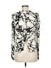 A.L.C. 100% Silk Graphic Ivory Long Sleeve Silk Top Size 8 - photo 2