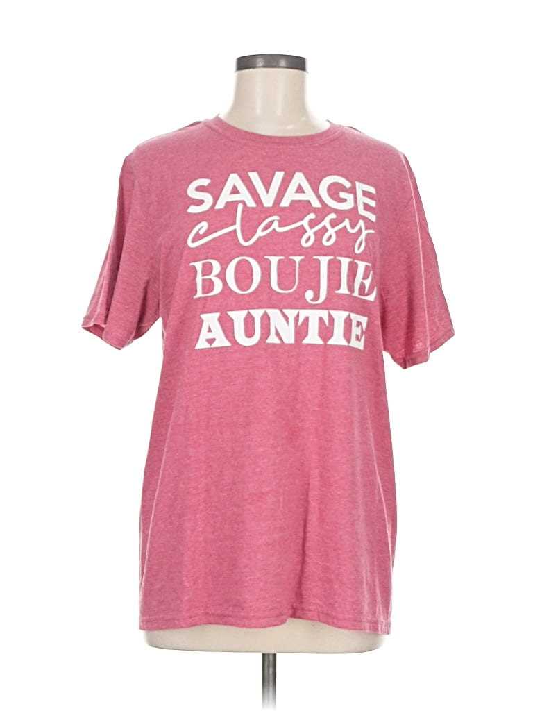 Pre-owned Gildan Short Sleeve T-shirt In Burgundy