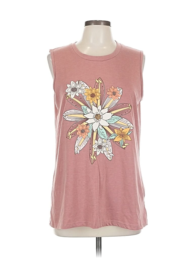 Pre-owned Unbranded Sleeveless T-shirt In Pink