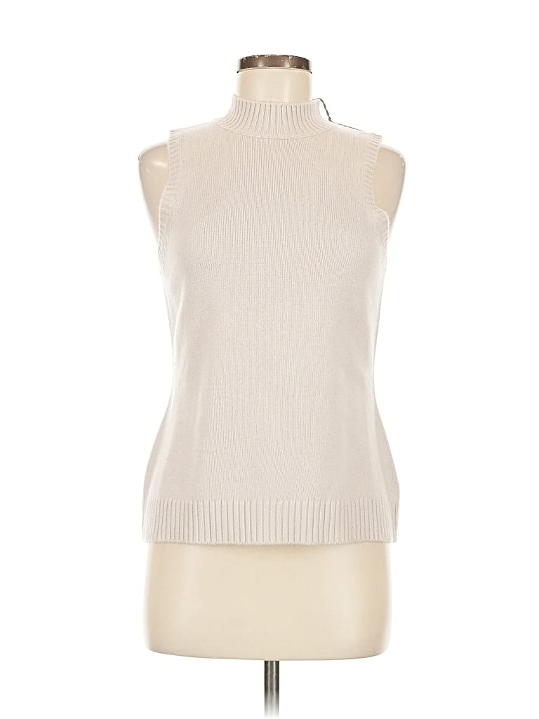 Pre-owned Hannah Rose Sweater Vest In White