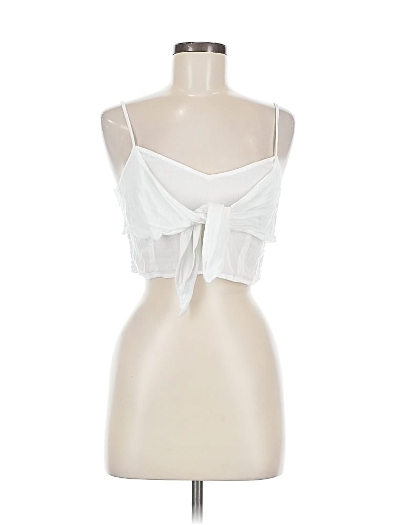 Pre-owned Aerie Tank Top White Strapless Neckline Tops