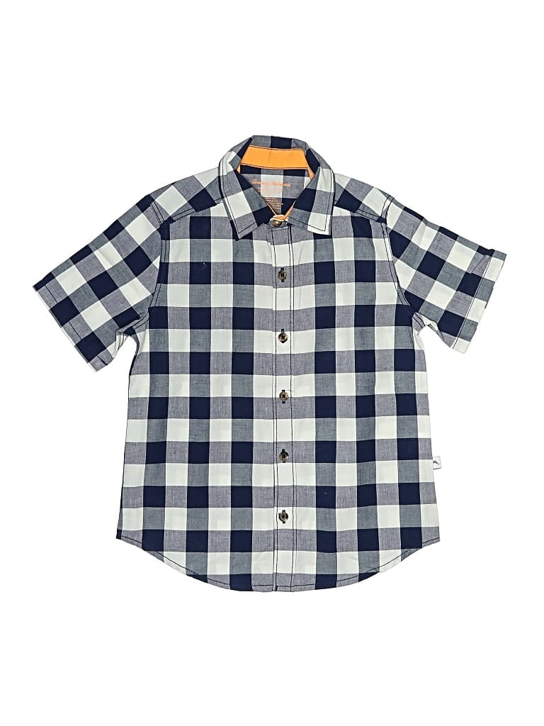 Pre-owned Tommy Bahama Kids' Short Sleeve Button Down Shirt In Blue
